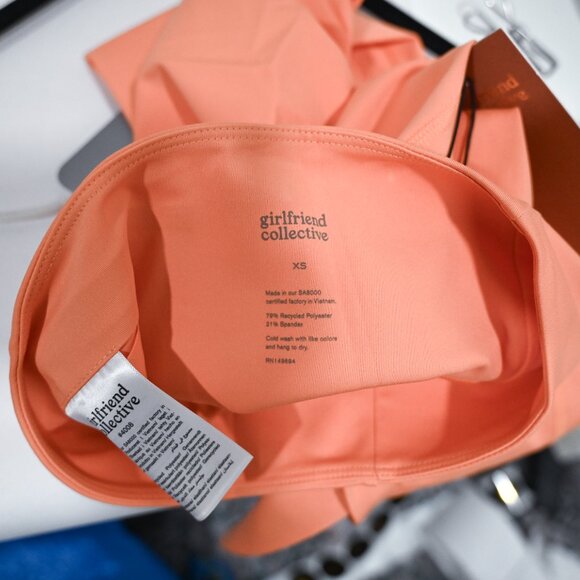 Girlfriend Collective Size XS Orange Leggings and Sports Bra Set NWT - Picture 9 of 9